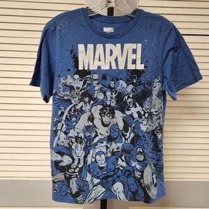 Marvel Boy's Blue Graphic Shirt Size XXL